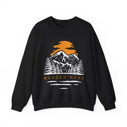 Sweatshirt - "Wander More", Exploring, Hiking, Camping